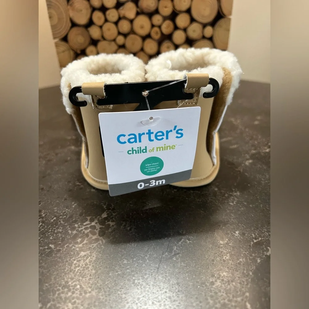 Carter's | Child of Mine Infant Girl Tan Faux Fur Boots